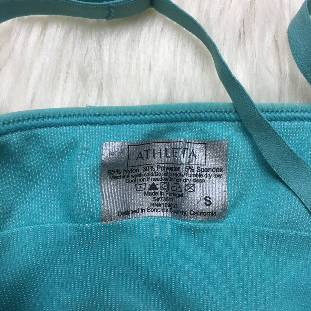 Athleta Teal Patterned Bra - image 6